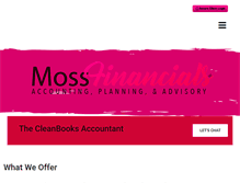 Tablet Screenshot of mossfinancials.com